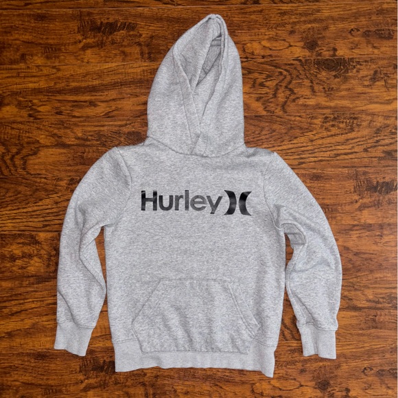 Hurley Other - Hurley One and Only Boys Heather Gray Fleece Hoodie Kids Hurley Logo Sweatshirt